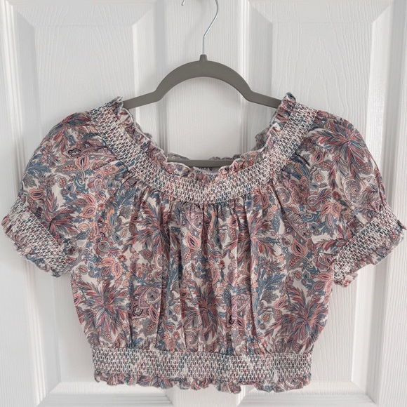 J. Crew Tops - J. Crew Liberty of London Floral Smocked Crop Top